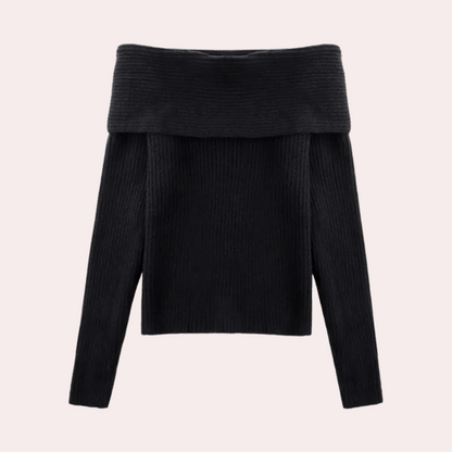 Strikket sweater uden skuldre