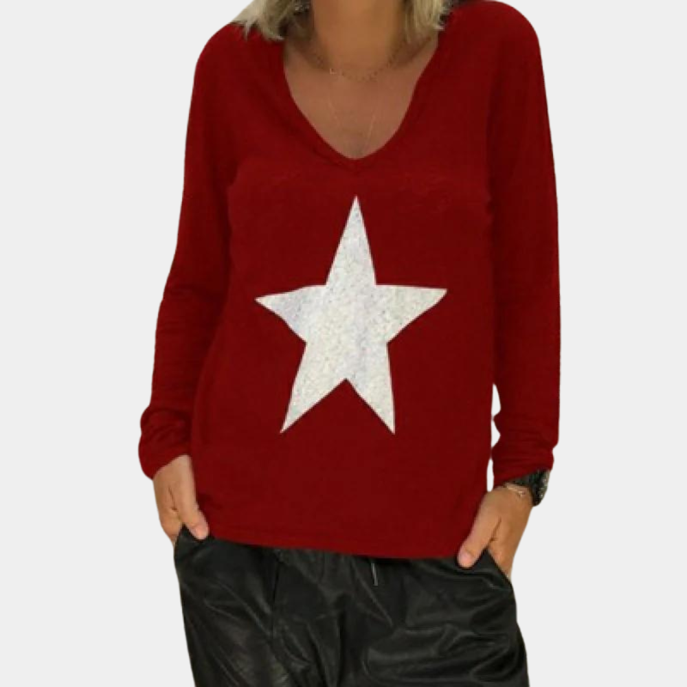 Sweater med stjernedesign