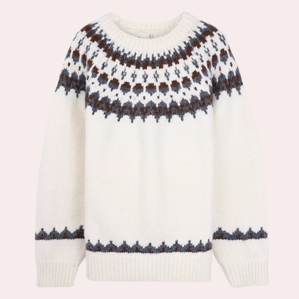 Luksus geometrisk strikket sweater til mænd