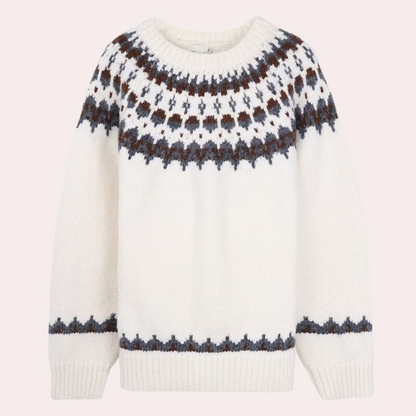 Luksus geometrisk strikket sweater til mænd