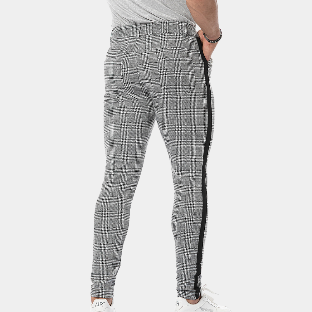 Retro ternede bukser i skinny fit til mænd