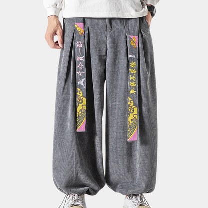 Trendy ribstrikkede bukser til mænd