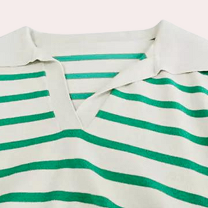 Stribet fritidssweater til kvinder