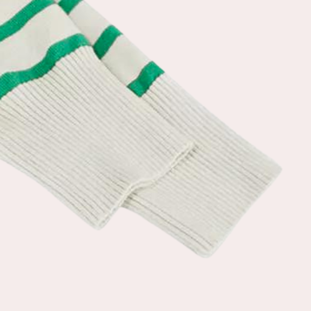 Stribet fritidssweater til kvinder