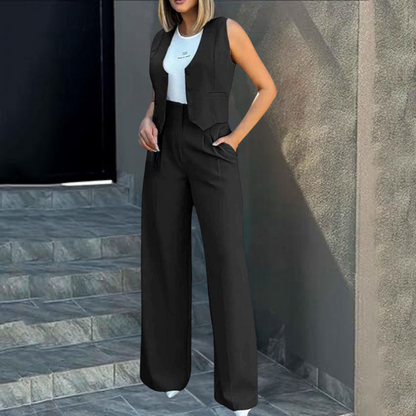 Trendy cardigan og bukser til kvinder