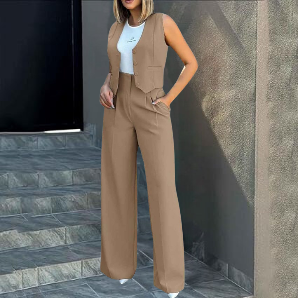 Trendy cardigan og bukser til kvinder