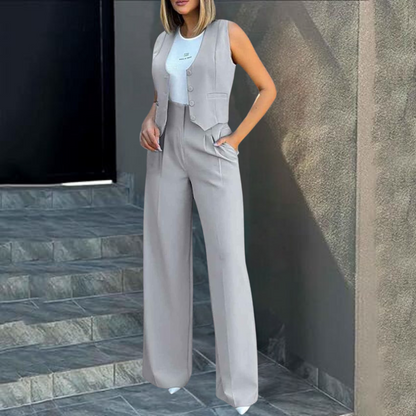 Trendy cardigan og bukser til kvinder