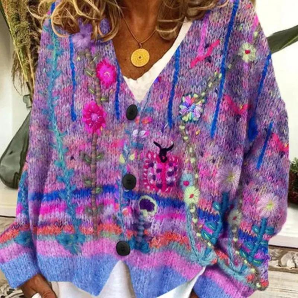 Stilfuld og farverig dametrøje