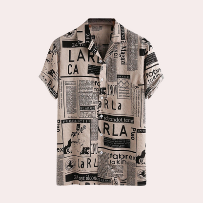 Khaki magasin-design poloshirt til mænd