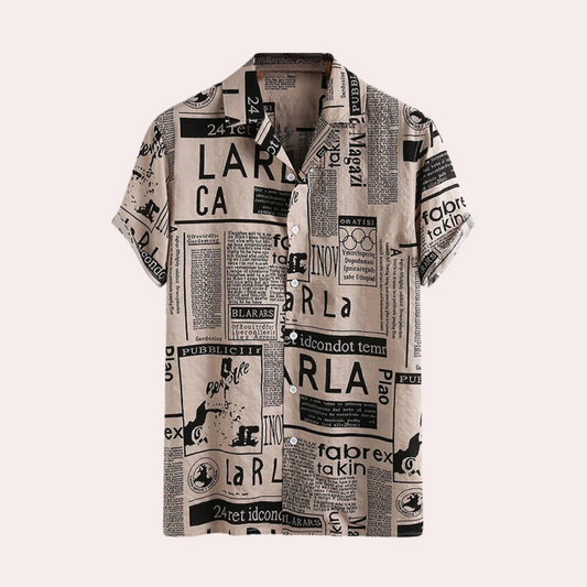 Khaki magasin-design poloshirt til mænd