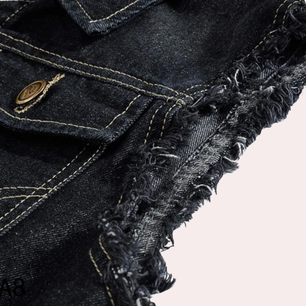 Retro denimvest til mænd