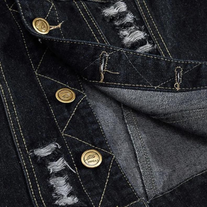 Retro denimvest til mænd