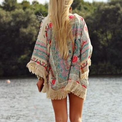 Blomsterprint Chiffon Cover Up