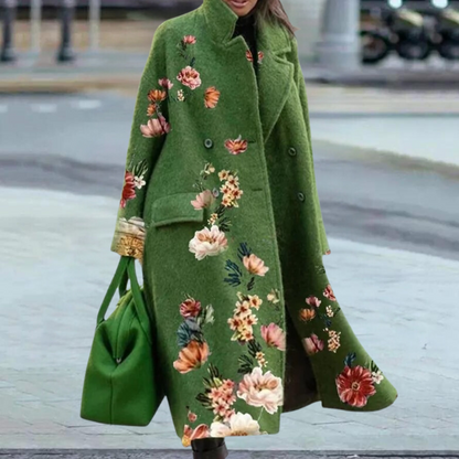 Elegant lang cardigan til damer i efterårsgaden