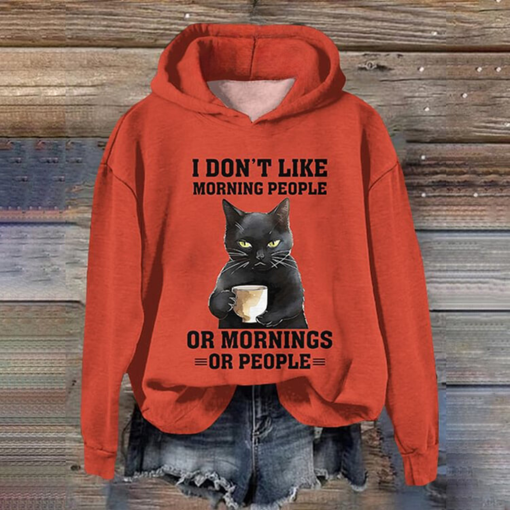 Stilfuld dametrøje med poppet dyreprint