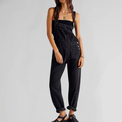 Behagelig denim-jumpsuit til kvinder