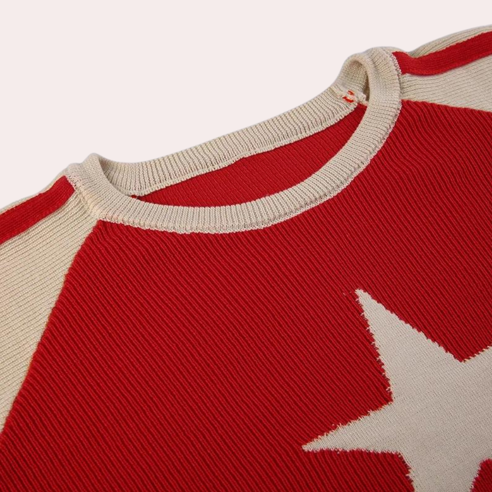 Trendy sweater med stjerneprint til kvinder