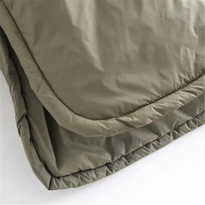 Termisk frakke med turn-down-krave