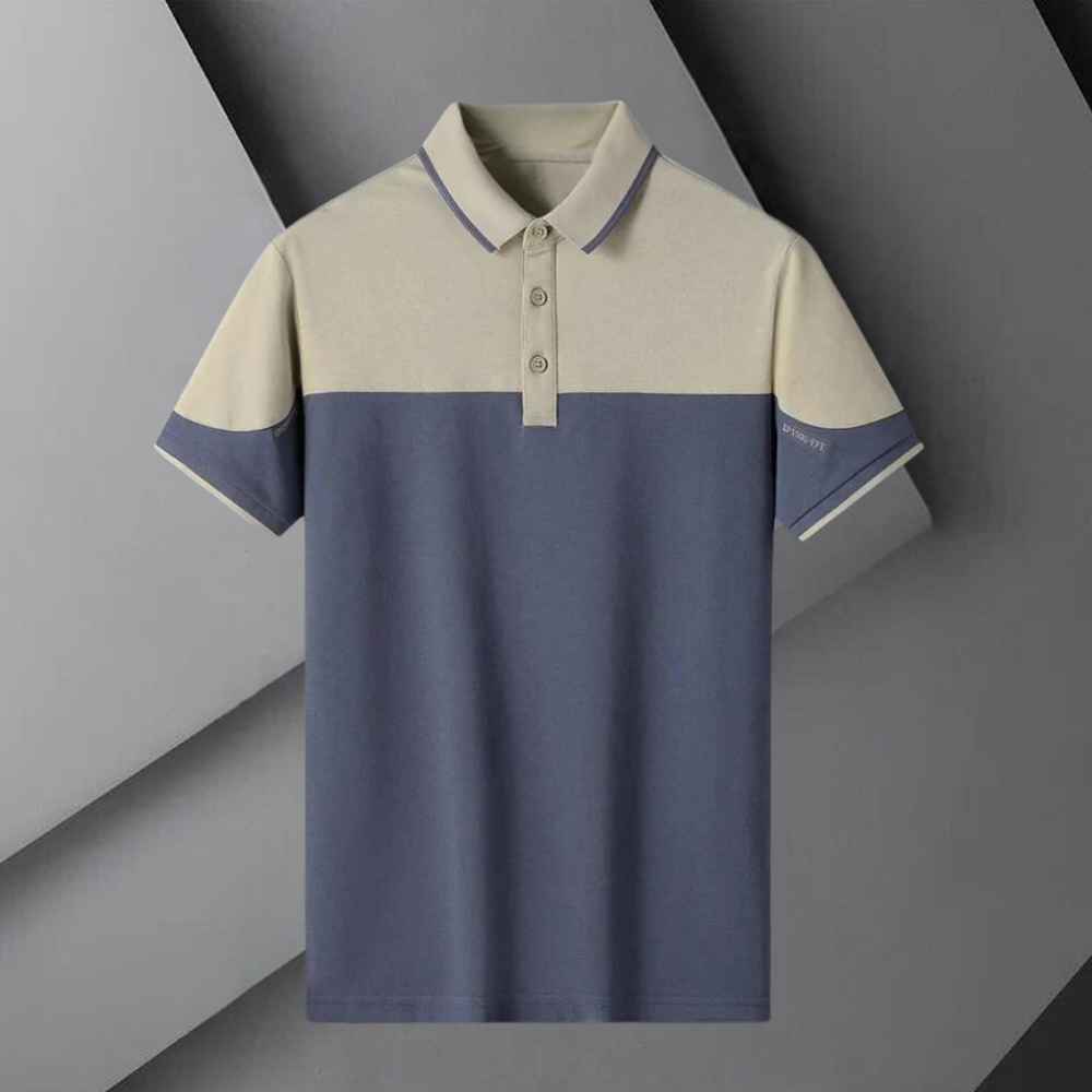 Poloshirt med lavere farve til mænd