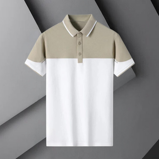 Poloshirt med lavere farve til mænd