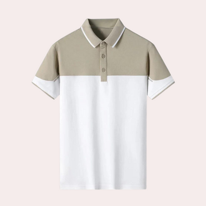 Poloshirt med lavere farve til mænd