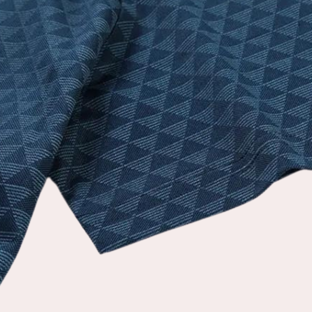 Poloshirt med geometrisk design til mænd