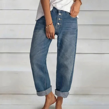 Alsidige højtaljede jeans til kvinder