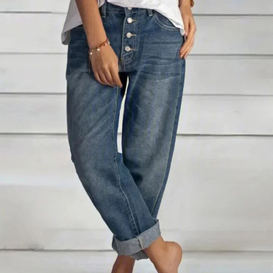 Alsidige højtaljede jeans til kvinder