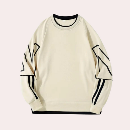 Herresweater med luftig, løs pasform