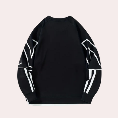 Herresweater med luftig, løs pasform