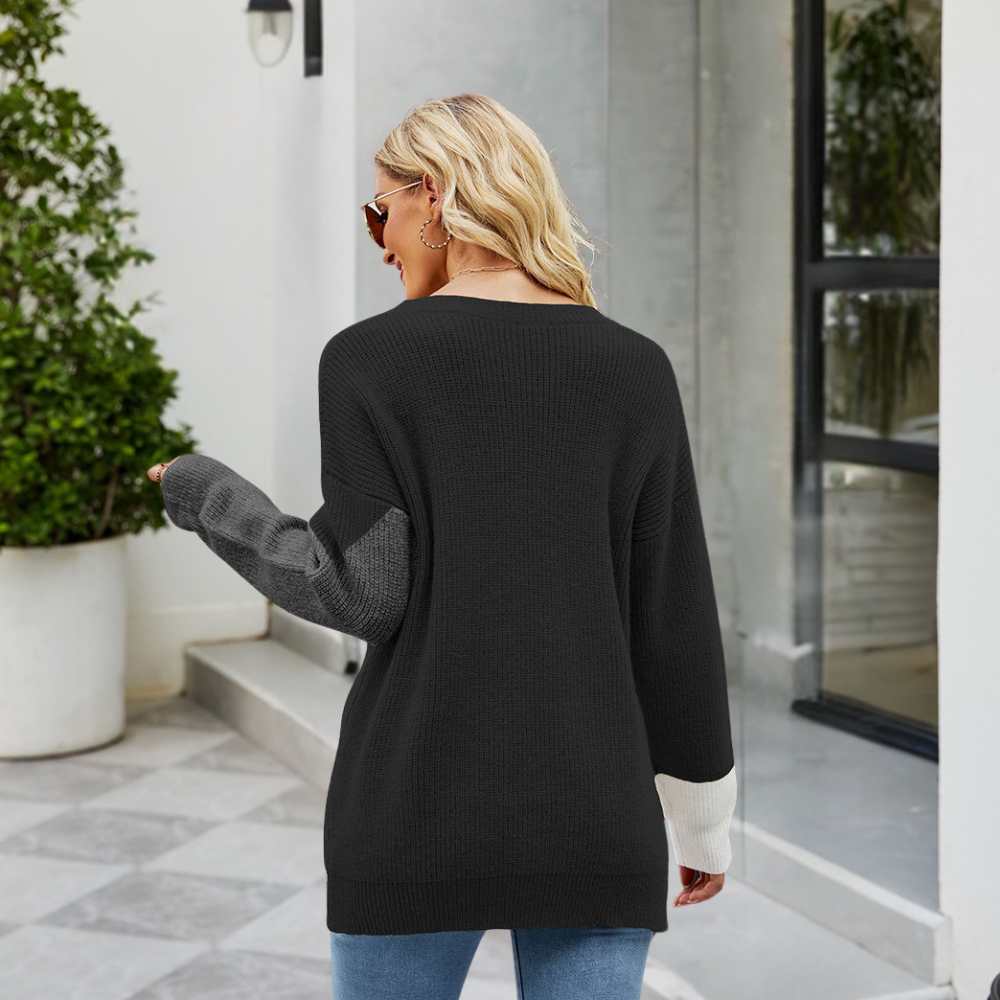 Sweater med trekantet mønster