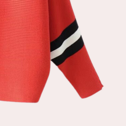 Minimalistisk stribet trøje til kvinder