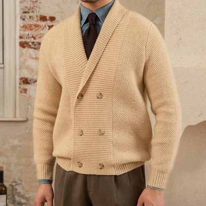 Moderne strikket cardigan til mænd
