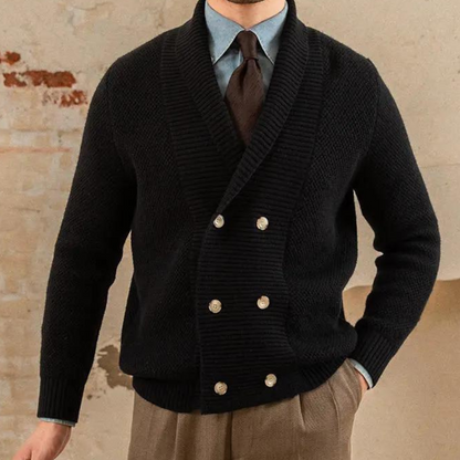Moderne strikket cardigan til mænd