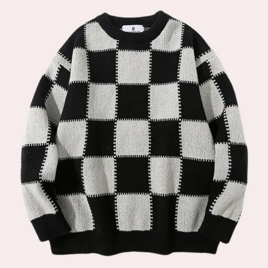 Moderigtig ternet sweater til mænd