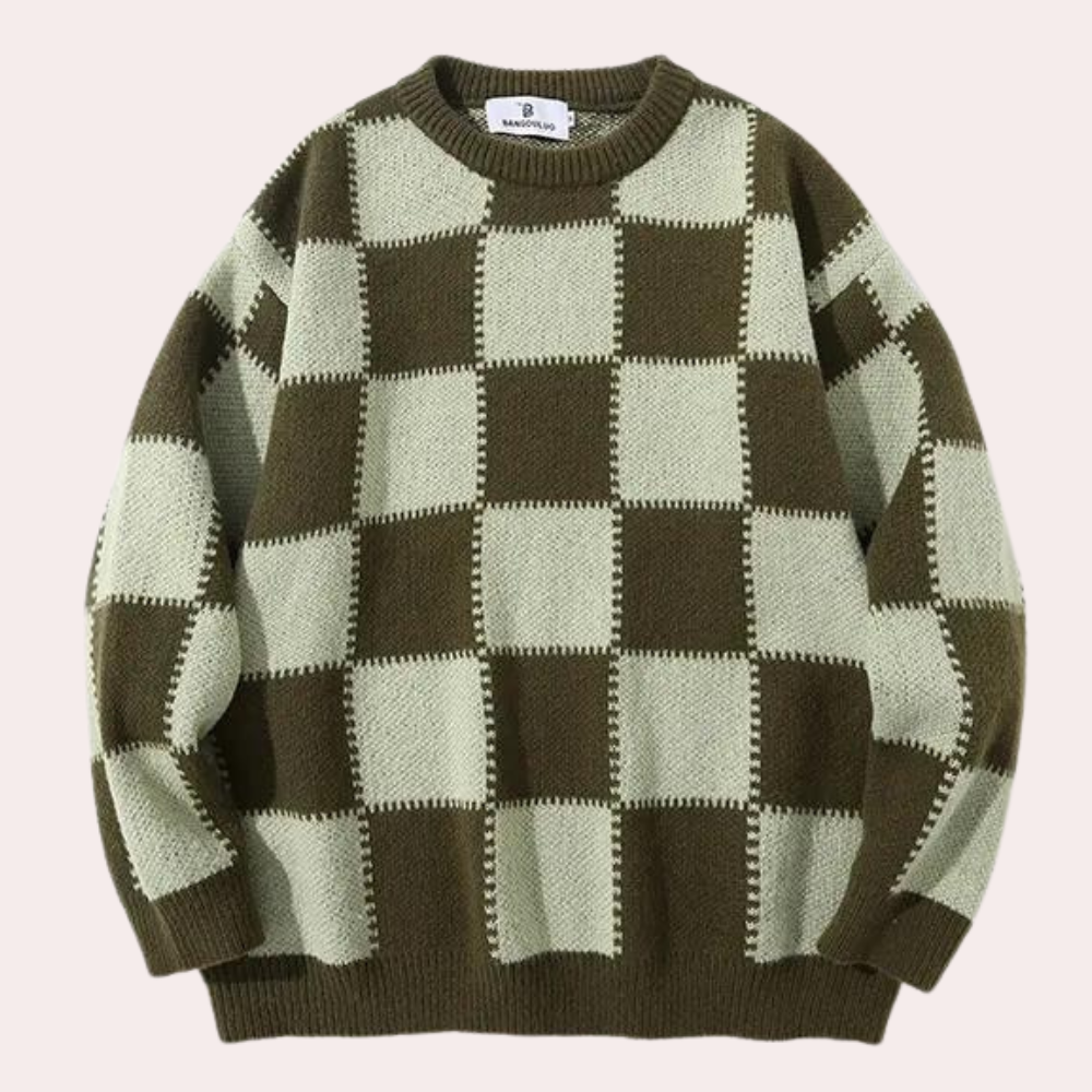 Moderigtig ternet sweater til mænd