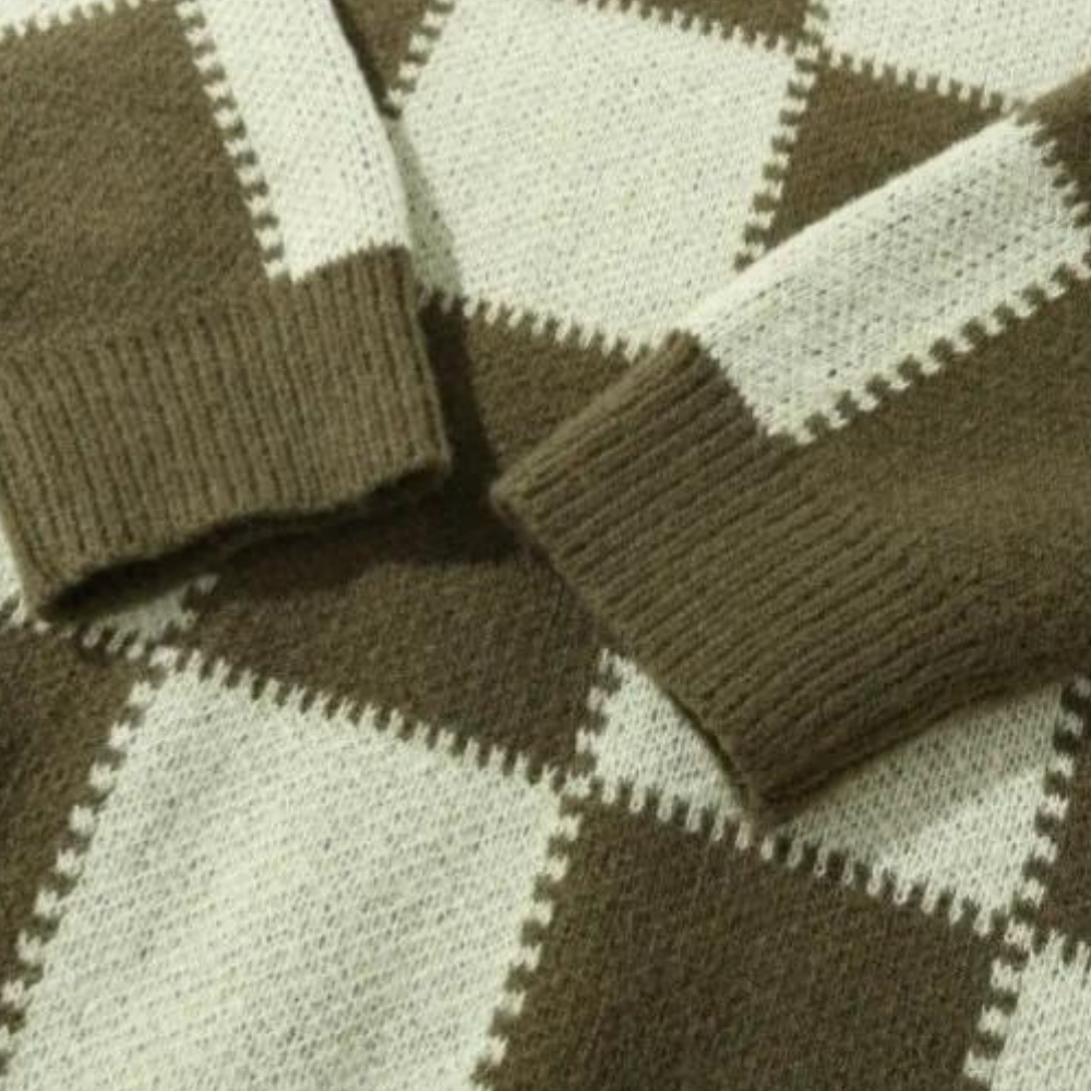 Moderigtig ternet sweater til mænd