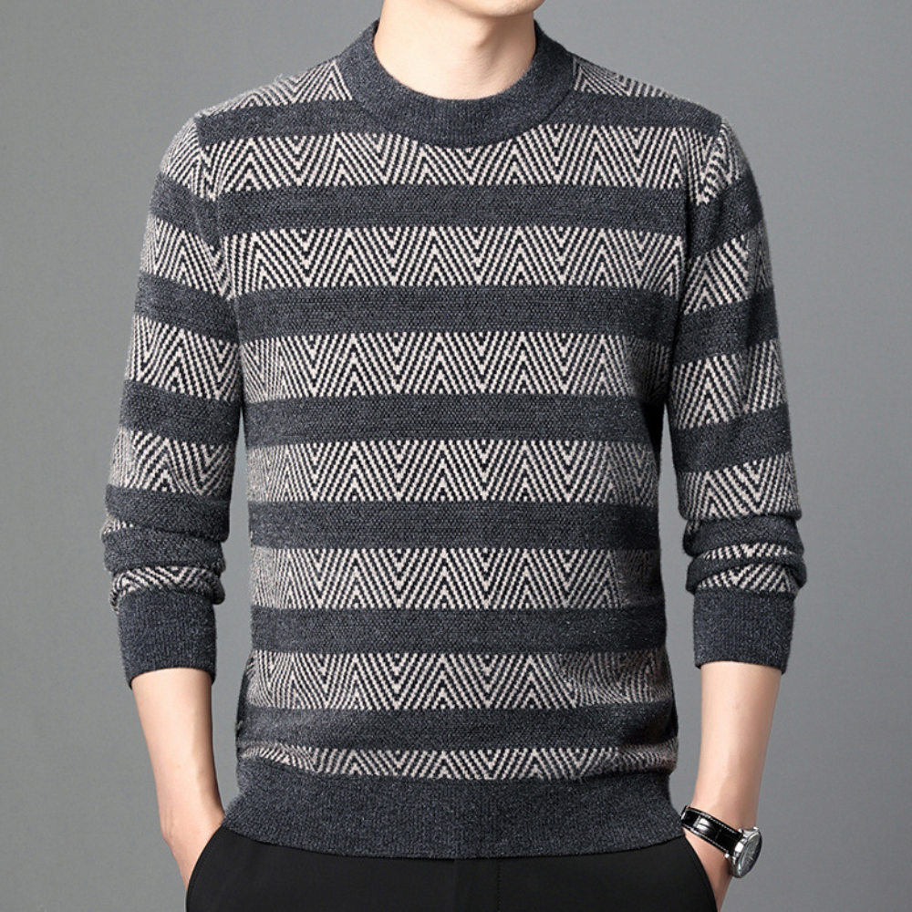Stilfuld strikket pullover til ham