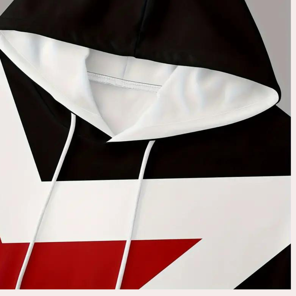 Trendy hættetrøje til mænd med stjerneprint