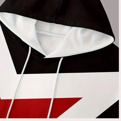 Trendy hættetrøje til mænd med stjerneprint