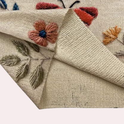 Kashmir-sweater med blomsterprint