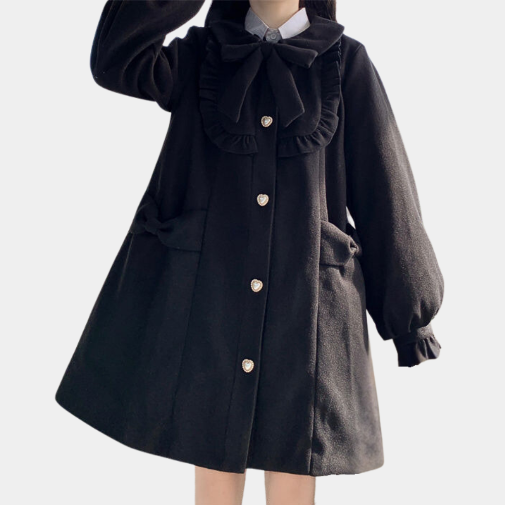 Sød frakke med varmt bånd