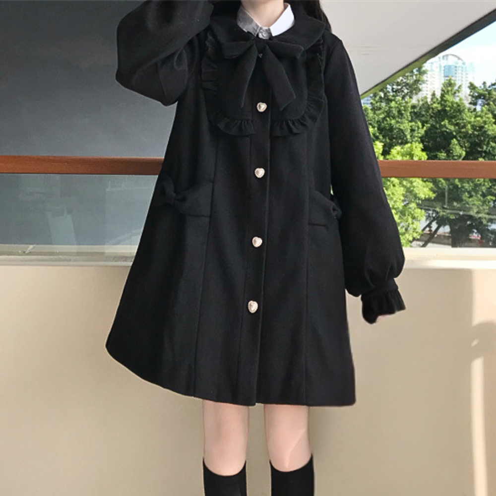 Sød frakke med varmt bånd