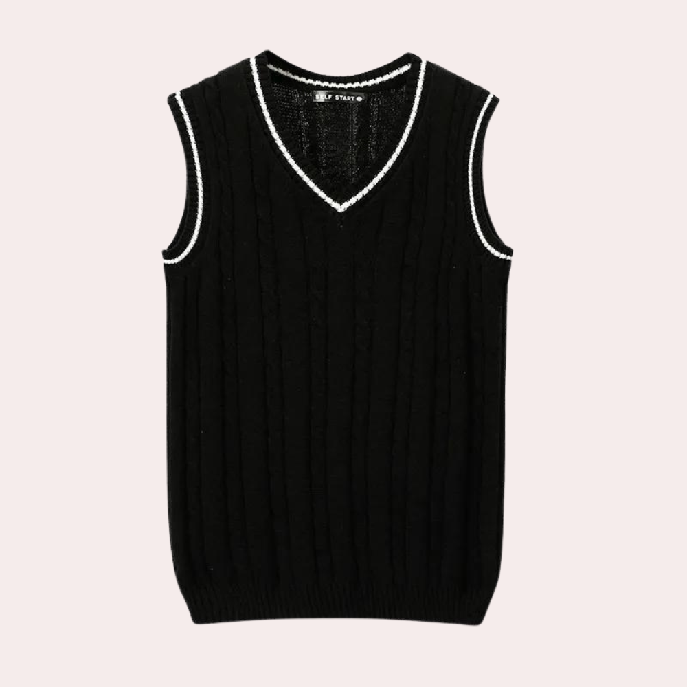 Elegant cardigan med V-hals til mænd