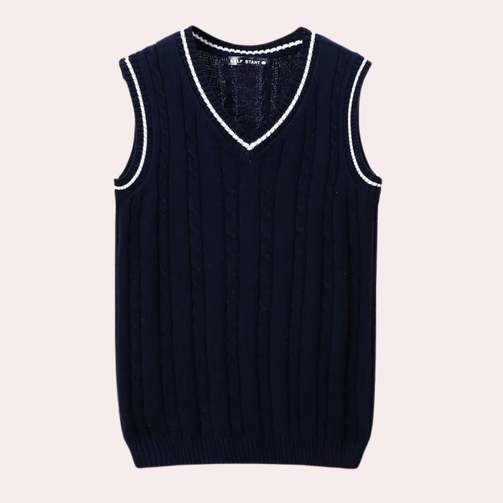 Elegant cardigan med V-hals til mænd