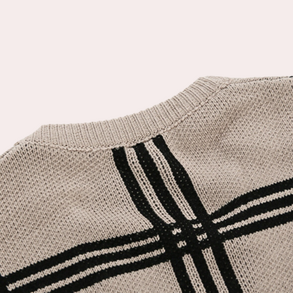 Tidløs strikket cardigan til mænd