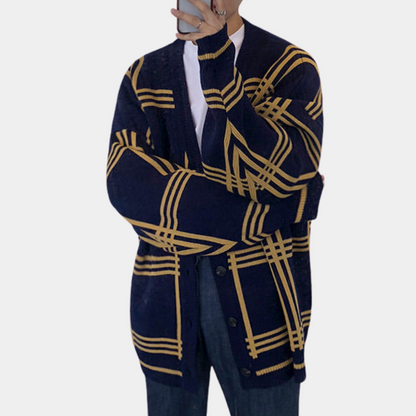 Tidløs strikket cardigan til mænd