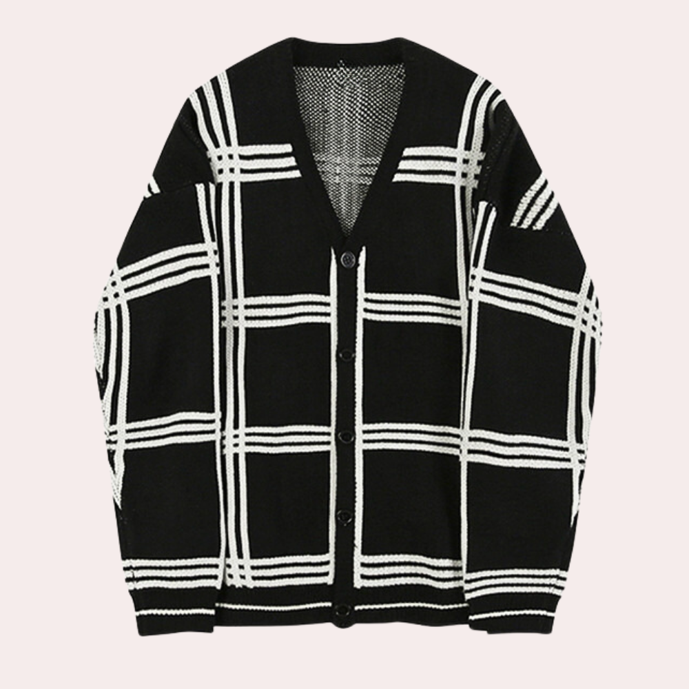 Tidløs strikket cardigan til mænd