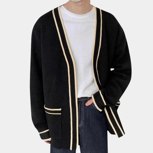 Stilfuld strikket cardigan til mænd