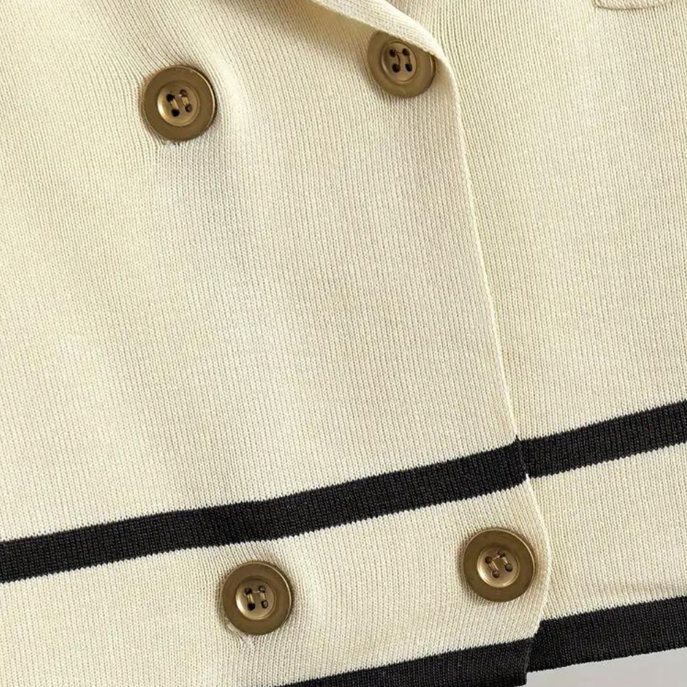 Varmt strikket 2-delt sæt til kvinder